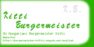 kitti burgermeister business card